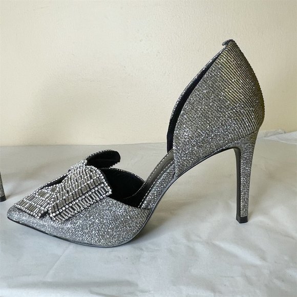 New Boden Embellished Heeled Court Shoes Metallic 38 - Picture 5 of 16